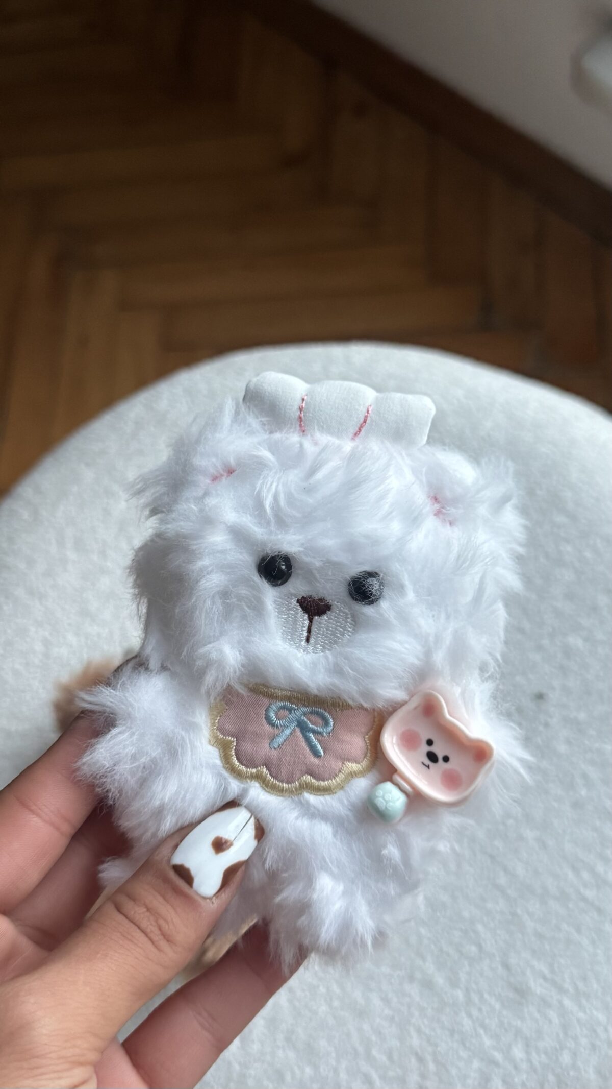 Bear Plush White Charm