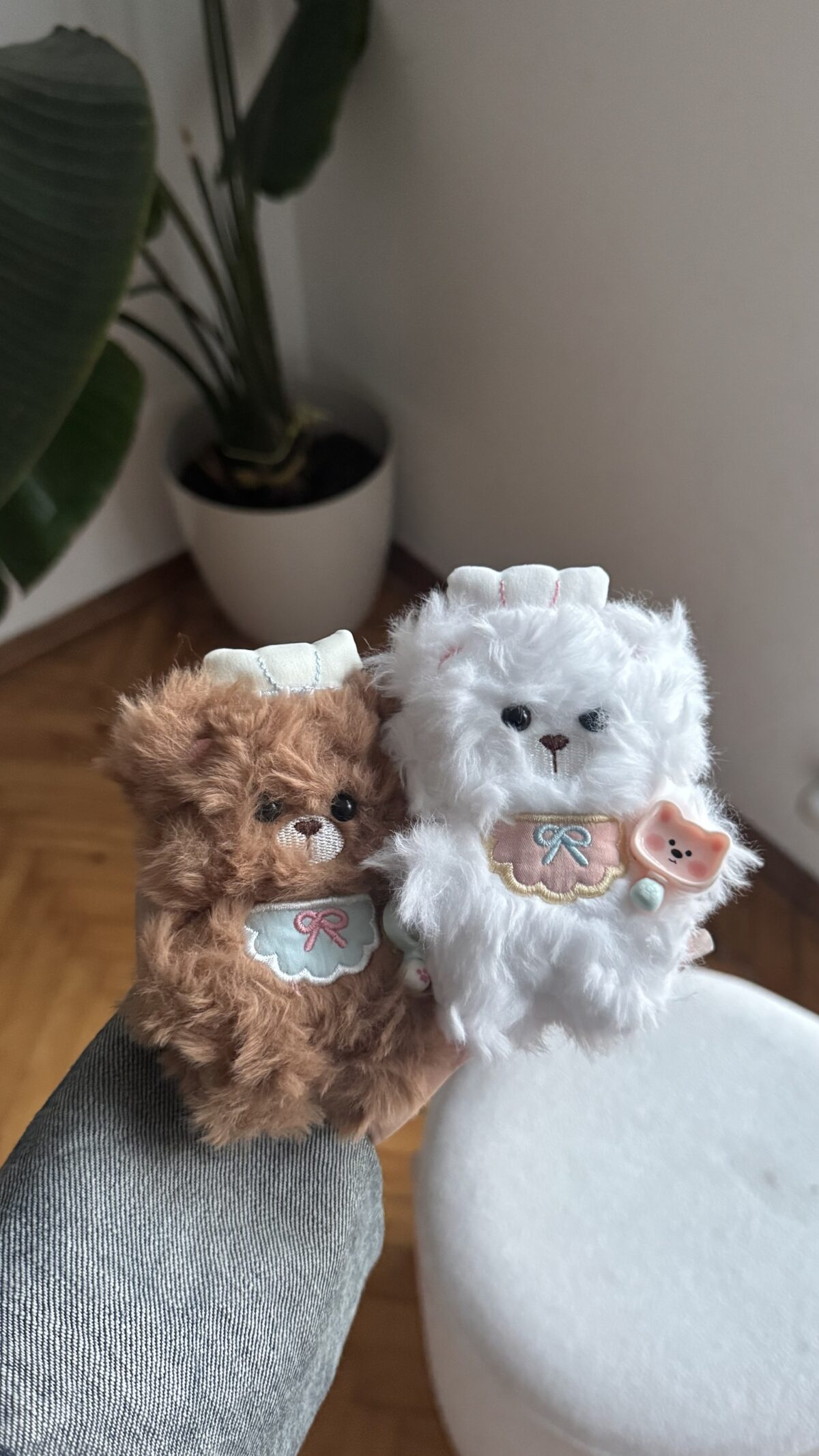 Bear Plush White Charm