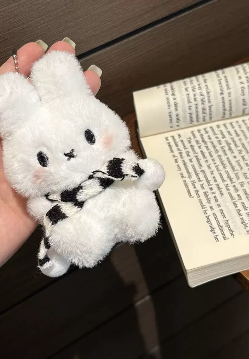 Black Scarf Bunny Charm